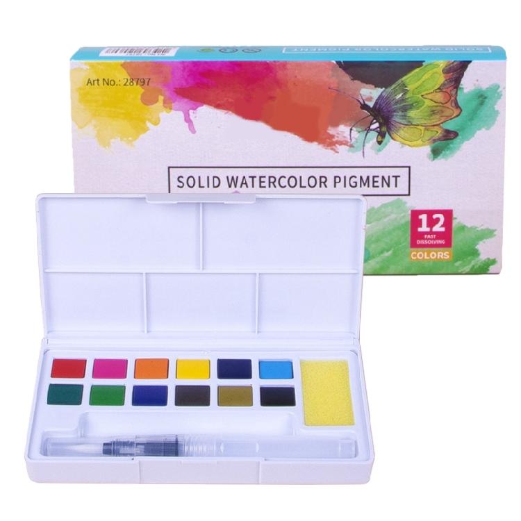 

12/18/24/36/48 Colors Travel Water Color Kits Solid Watercolor Paint Set Painting Supplies for Painter