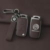 For VOLKSWAGEN VW Metal Leather Car Key Case Cover Holder Shell Fob For VW Volkswagen Polo Tiguan Passat Golf Jetta Lavida Keych
