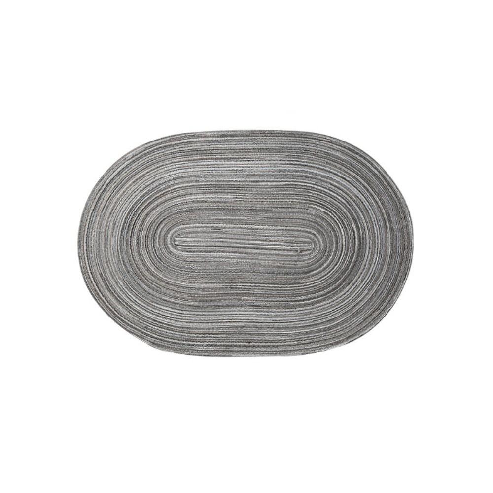 2pcs Washable Boho Oval Braided Placemat Hand-woven Heat Insulation Pad  Dining Table