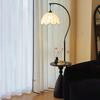 Oeny Vintage Style Floor Lamp with Wireless Charging & Storage
