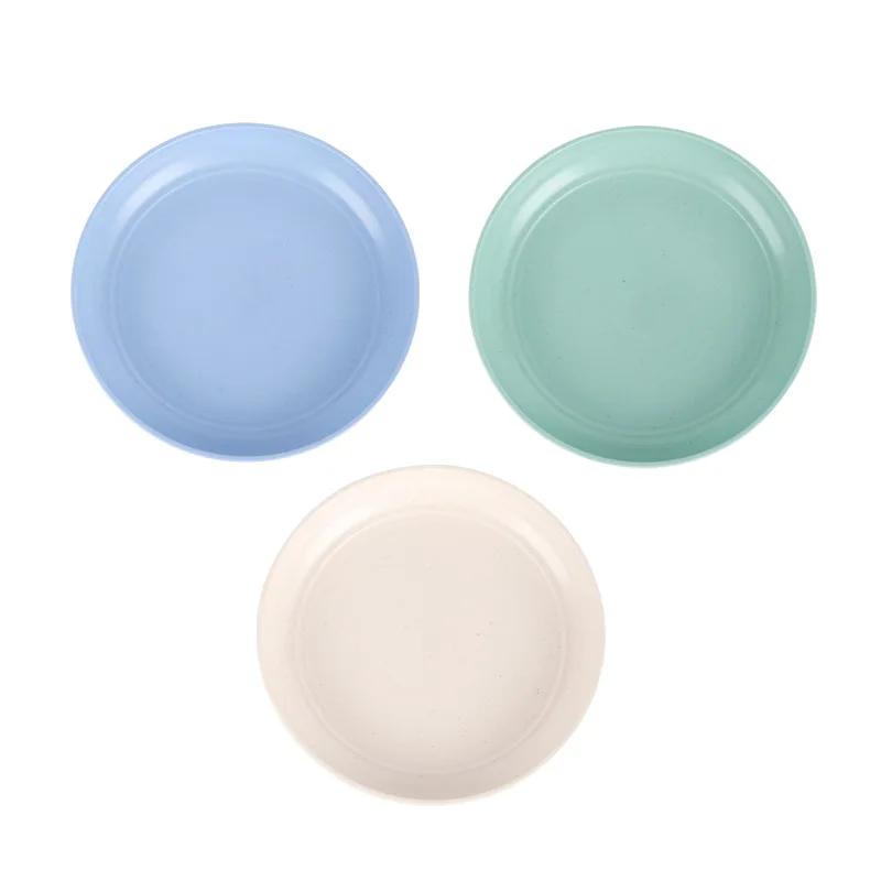 15/20 cm kulatý salátový dezertní talíř stohovatelný nerozbitný opakovaně použitelný brčkový talíř vhodný do mikrovlnné trouby ovocný talíř do jídelny