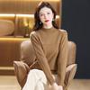 Semi-turtleneck bottoming shirt for women's autumn and winter, new winter thickened sweater, short knitted sweater