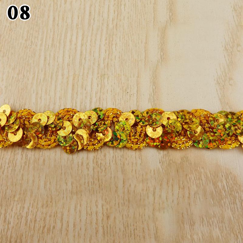 11 Meter Sequin Lace Trim Fabric Glitter Ribbon For Stage Performance Garments Hat Sewing Decor DIY Handmade Craft Accessories