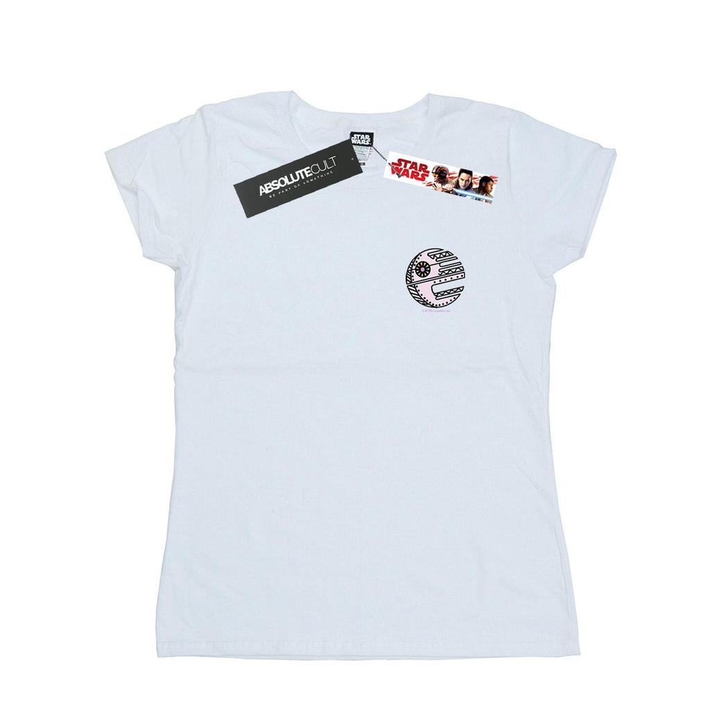Star Wars Womens/Ladies Death Star Chest Print Cotton T-Shirt