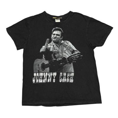 Johnny Cash Shirt Black Country Music Concert Rock Band Tee Bob Dylan Neil Young Unisex T-Shirt