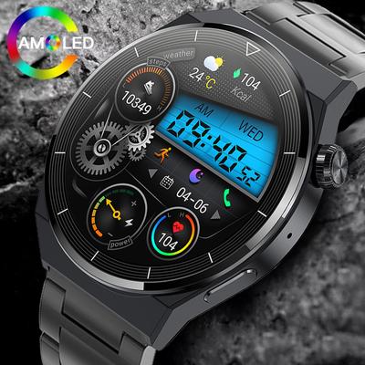 Nfc Akıllı Saat Erkekler Gt3 Pro Amoled 390*390 Hd Ekran Kalp Atış Hızı Bluetooth Çağrı Ip68 Su Geçirmez Akıllı Saat Huawei Xiaomi İçin