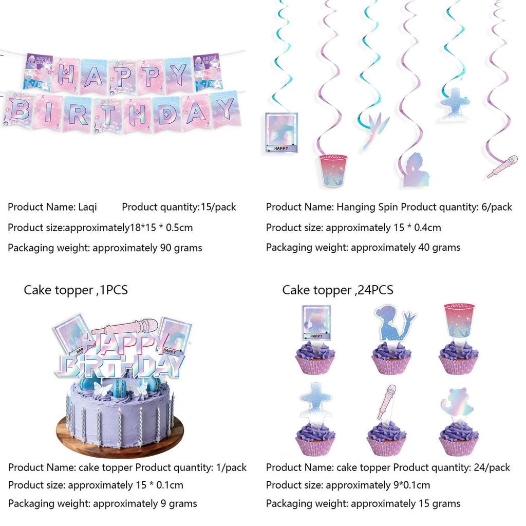 Witch Hunter K-POP-themed Children's Birthday Party Disposable Tableware and Supplies Birthday Tablecloths