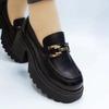 Soft leather versatile small leather shoes platform heightening new autumn lazy one-pedal single shoes