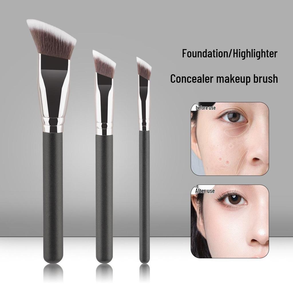 New Four-Sided Concealer & Foundation Brush: Seamless Base, Brightening, Soft Makeup Application