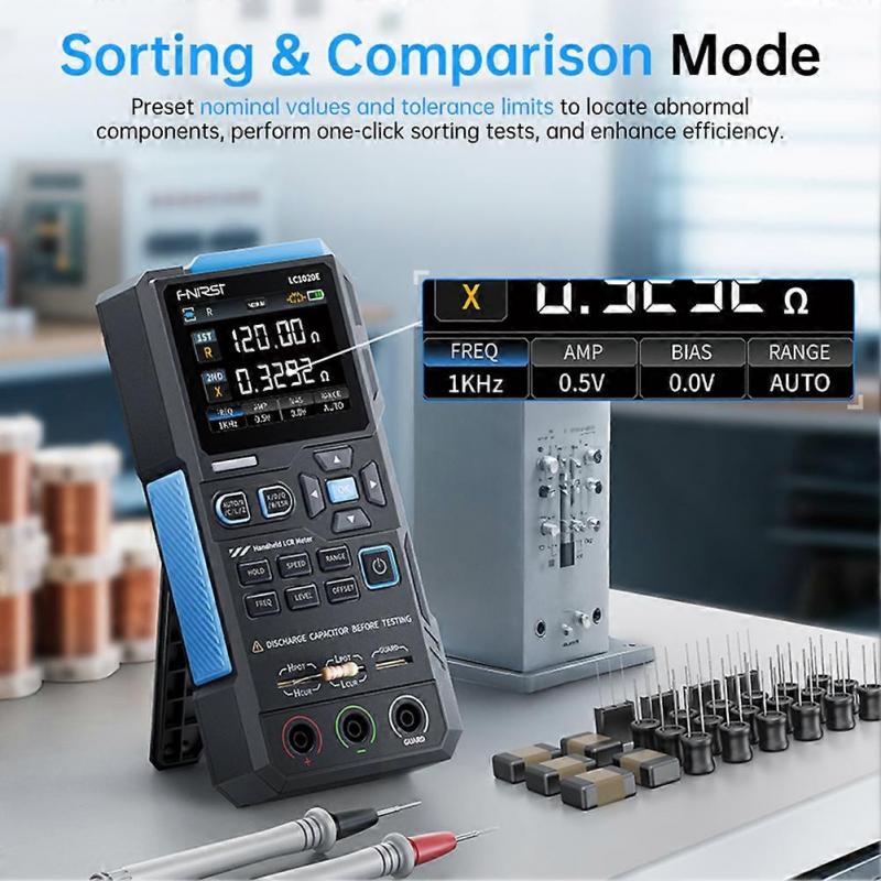 FNIRSI LC1020E Hand-LCR-Brückenmessgerät - Professionelles Handheld-Digitalmultimeter für Widerstands-/Kapazitäts-/Induktivitätsmessung, 100Hz - 100KHz