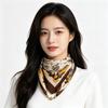Magnetic silk scarf buckle chain silk scarf small square scarf spring, autumn and winter advanced sense matching shirt scarf neck protection scarf wom