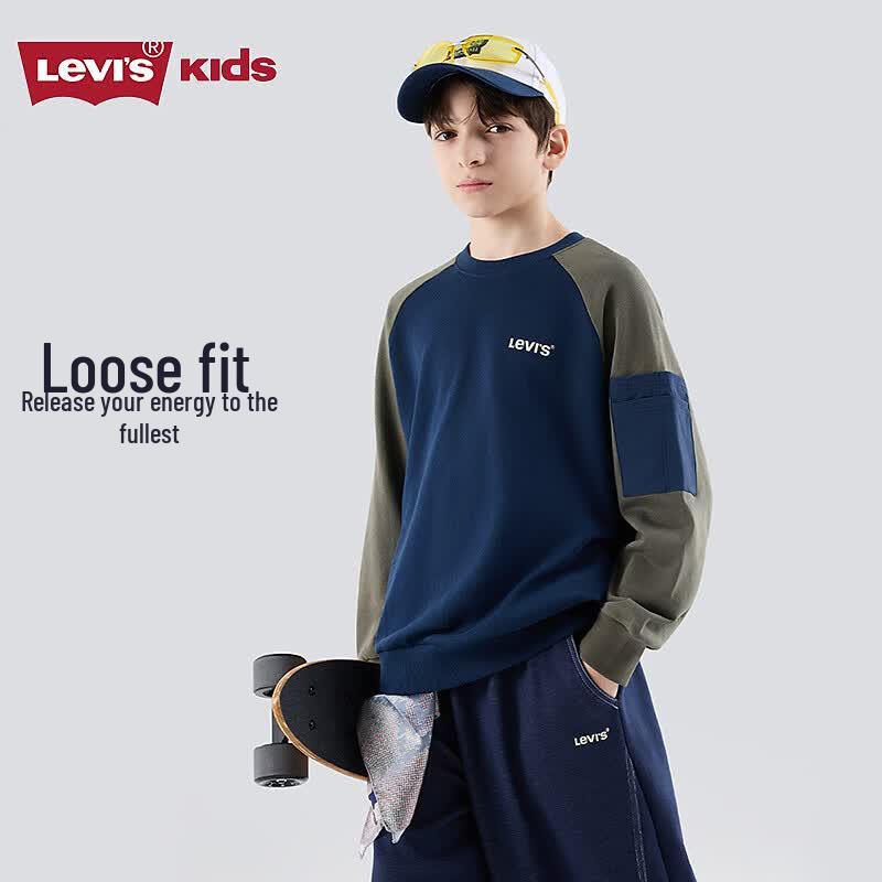 Levi's Youth Boys' Raglan Long-Sleeve Sweatshirt