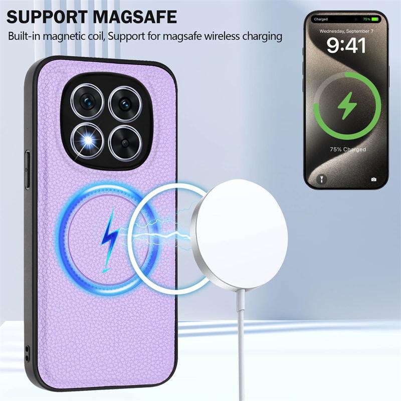 For Redmi 14C 14R A4 A3 13C A3X Note 13 14 Pro Plus Pro+ 13R Turbo3 4G 5G Case Cover Card Holder Stand Coin Magnetic Wallet Supports Wireless Charging