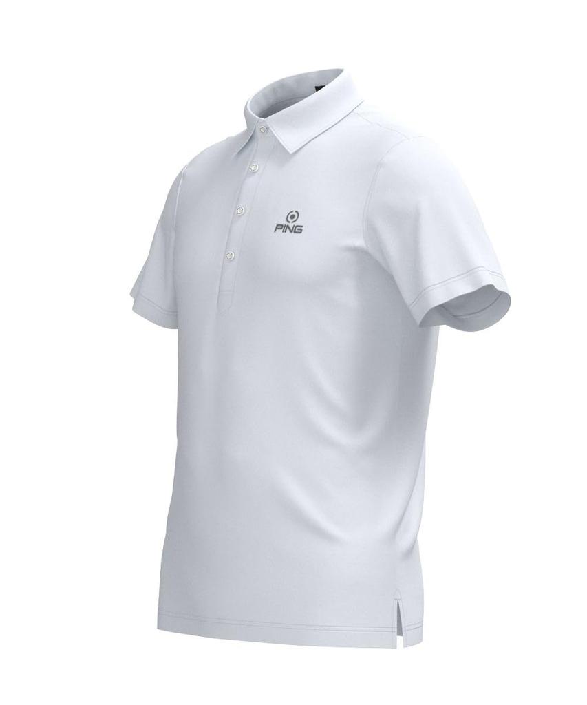 Ping Apparel Men's Short Sleeve Polo Shirt (UV Protection & Evaporative Cooling) / Golf / 621-4260811 030_White, Size 3L