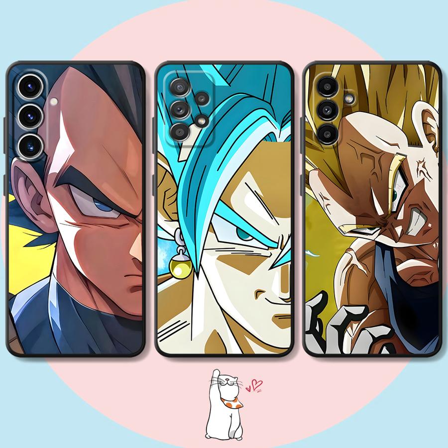 Dragon Ball Vegeta Art Case for Samsung Galaxy A32 A22 A52 A24 A55 A25 A71 A26 A72 A36 A41 A35 A51 A73 A23 A53 Black Soft Phone