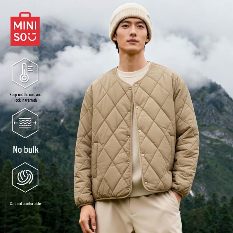 MINISO Herren Stehkragen Gepolsterte Winterjacke
