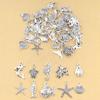 18/48Pcs/Lot Silvery Marine Life Charms For Handmade DIY Bracelets Conch/shells/turtles/fish/seahorse Pendants Earrings And Necklace Jewelry Making.