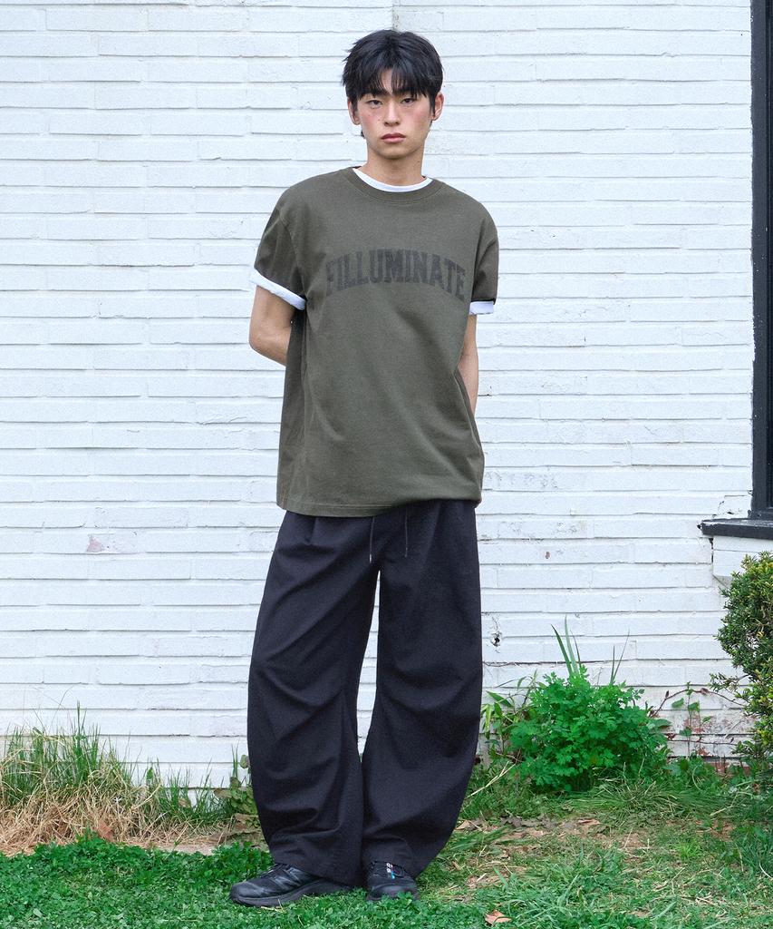 FILLUMINATE Essential Arch Logo Pigment T-Shirt - Beige