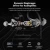 ROSESELSA Monitor with Dynamic Diaphragm 1DD HIFI Wired with Module IEM Cable "QUIETSEA II" In-Ear Driver, Earphone, 3.5mm/4.4mm (Silver)