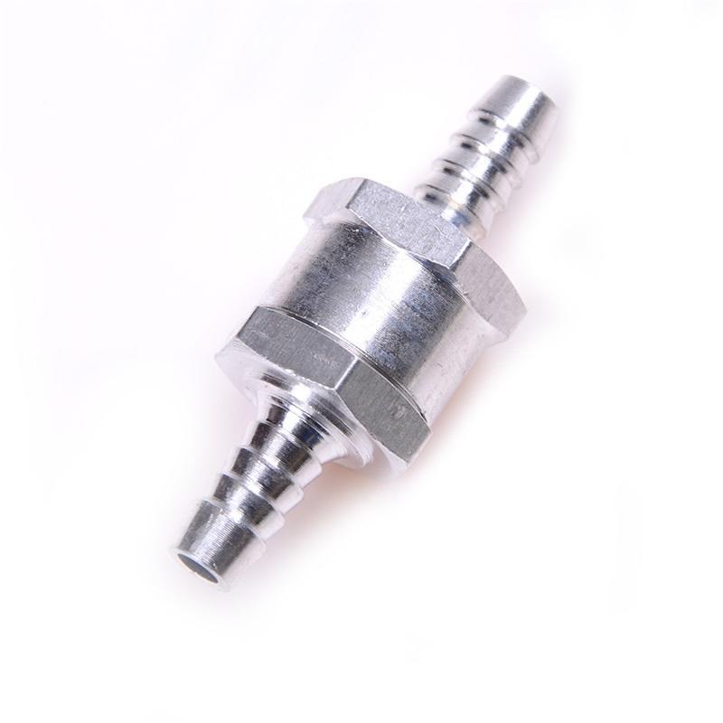 8mm Chrome Aluminium Non-return One Way Check Valve Fuel Diesel Water/_shTA