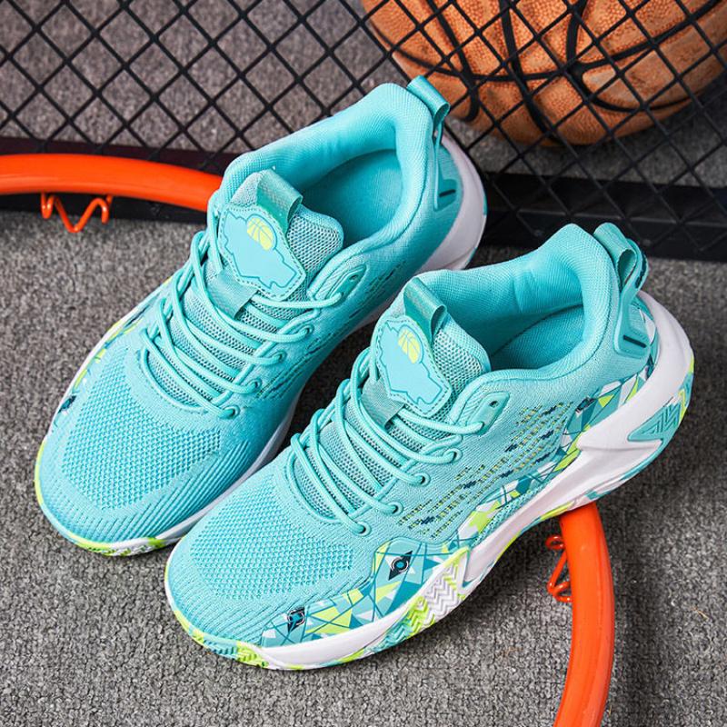 Men's Basketball Shoes, Flying Weave, Breathable, Wear-resistant, Practical, Youth Student Running Shoes