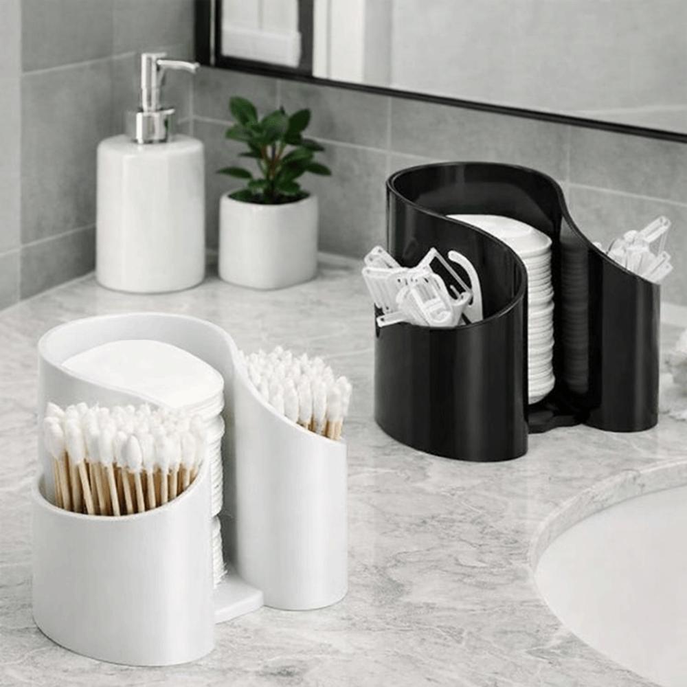 Plastic Cotton Swab Storage Box Dustproof Cotton Pad QTips Holder  Desktop Countertop