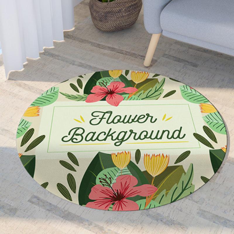 Round Carpet for Bedroom Rugs Living Room Decoration Home Room Decor Computer Table Chair Floor Mat Hallway Entrance Doormat
