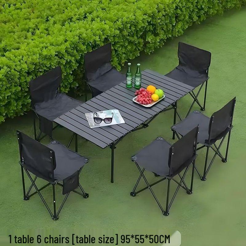 Sturdy Outdoor Folding Table and Chairs Set for Camping, Picnic, and BBQ