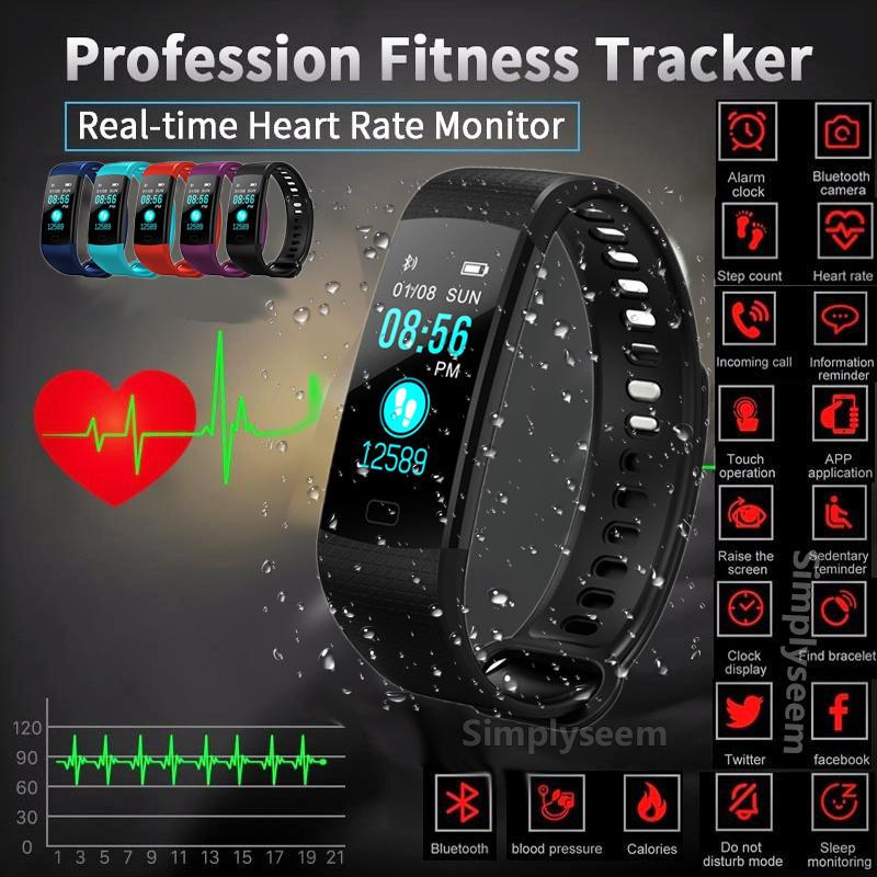 Buy Smart Bracelet Y5 Heart Rate Blood Pressure Monitor Touch Screen
