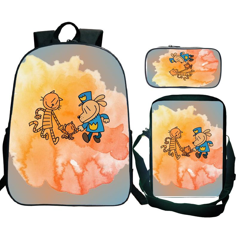 3 Stück Dog Man Rucksack Herren Jugendliche Port Reiserucksack Studenten Schule Umhängetasche Dogman Trend Laptop Rucksack