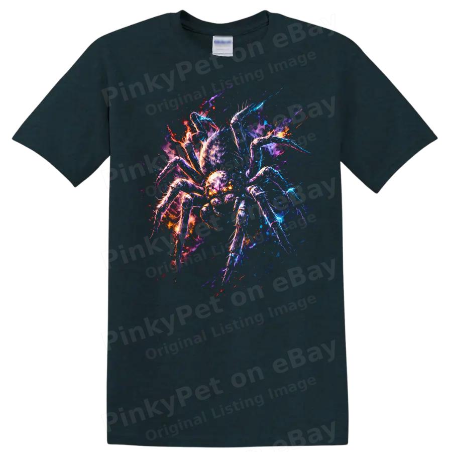 Colorful Spider Graphic T Shirt Cool Insect Tee for Animal Lovers