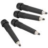 Cane Tips King, 4 PCS Portable Replacement Rod Spare Parts Black Hiking Walking Ing Canes Alpenstock Tip for