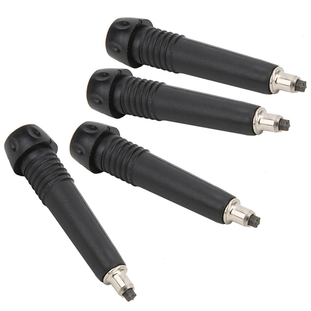 Cane Tips King, 4 PCS Portable Replacement Rod Spare Parts Black Hiking Walking Ing Canes   Alpenstock Tip for