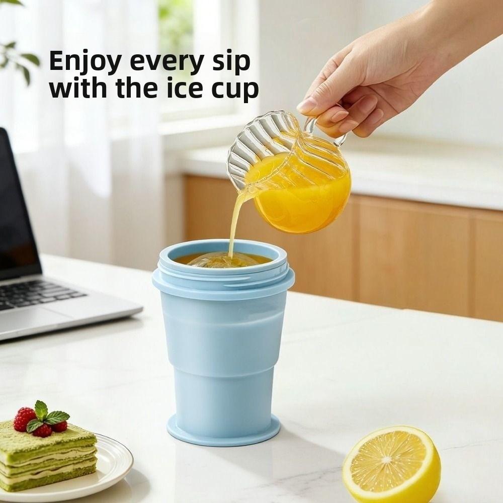 Foldable Ice Cube Tray Portable Ice Ball Maker Mold New Ice Hockey Cup