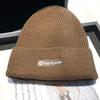 Autumn and Winter Korean Style Fashion Knitted Warm Wool Hat for Men and Women Couple Street Versatile White Women Winter Cold Hat