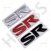 AAZZ1 Car Styling SR 3D Letter Metal Car Rear Trunk Emblem Stickers For Nissan Tiida Teana QASHQAI BLUEBIRD Tailgate Logo Sticker
