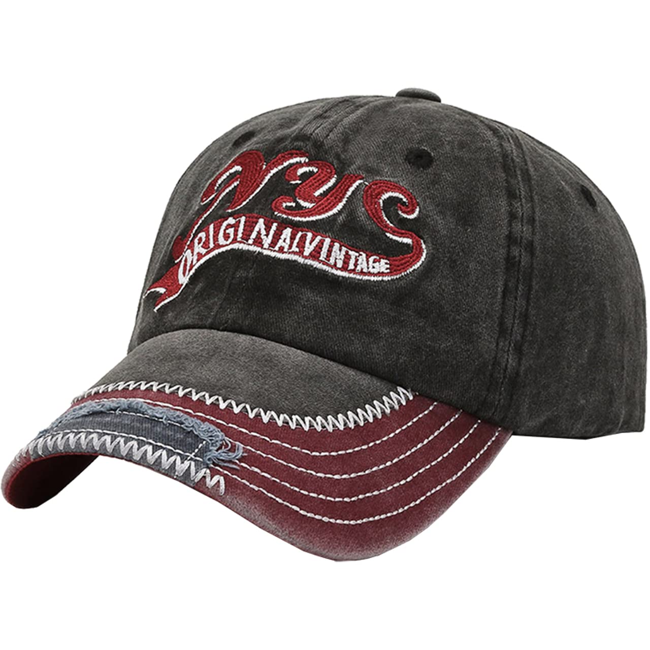 

English American CA495 [White Fang] Hat, Letters, Logo, Cap, Simple, Casual, Design, Stylish, Cool, Men s (Black) чёрный