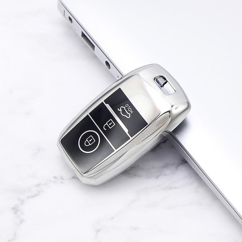 

Car Key Cover Case Bag Shell for Kia Rio 3 K2 Ceed Cerato K3 Forte Sportage 4 Picanto K5 Optima Stinger Sorento Accessories срібний