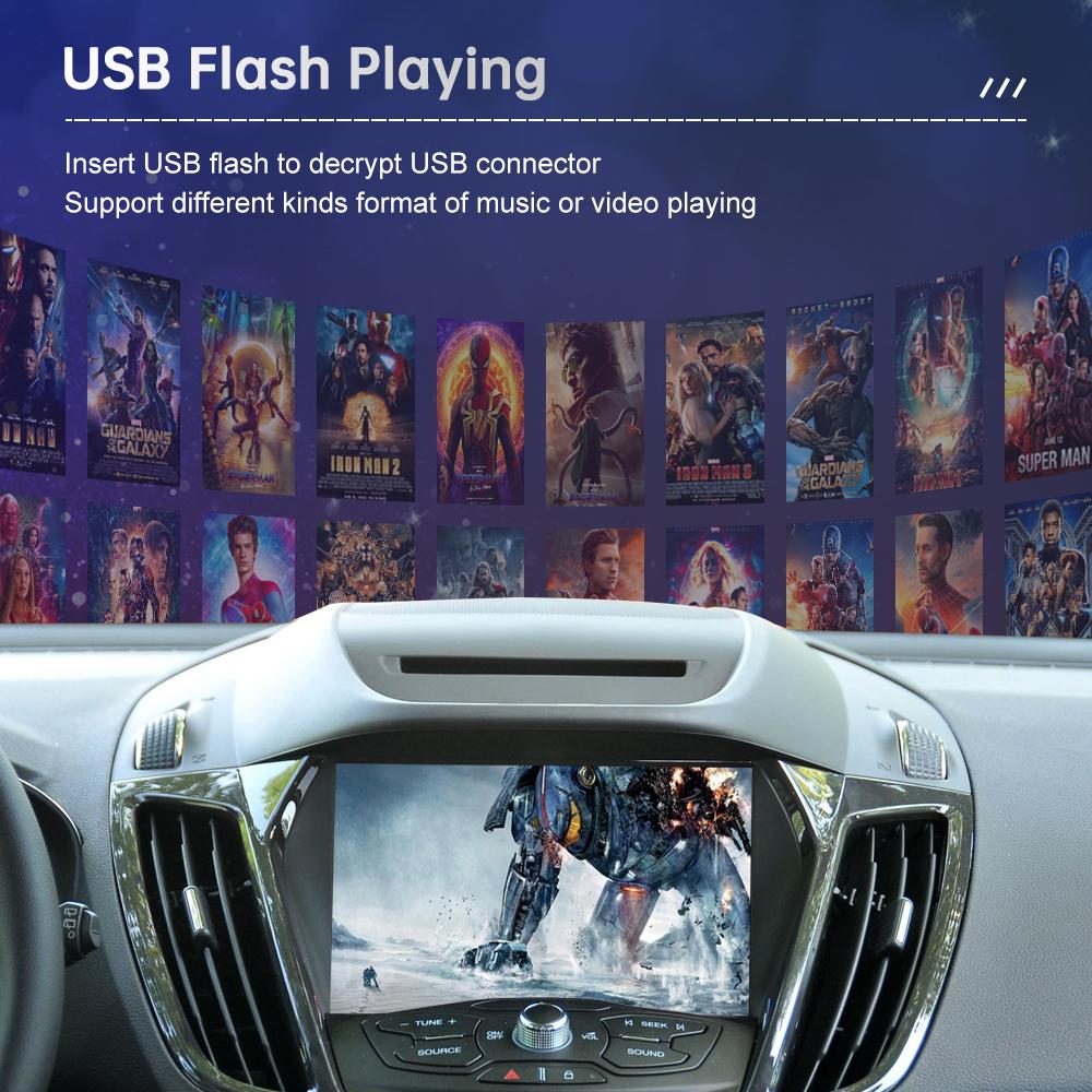 XSW3 Wireless CarPlay for Ford Focus Escape Fiesta C-max Android Auto Interface Mirror Link AirPlay GPS Rear Camera View Car Player