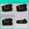 Pu Leather Belt For Men With Alloy Pin Buckle And Line Pattern For Daily Use