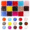 4/6/8mm Farbkristallperlen Set Facettiertes Glas Lose Perlen 15 Fächer/Box für DIY Armband Halskette Schmuckherstellung Zubehör Set
