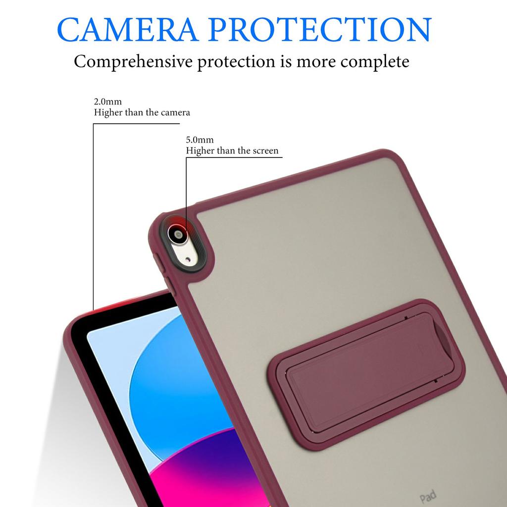 Für iPad (2025)/10.9 (2022) Hülle mit Ständer TPU+PC Hautgefühl Tablet-Hülle