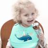 Cartoon Animal Hippopotamus Dinosaur Silicone Bib for Baby Infant Safe Waterproof Halter Feeding Burp Cloths Soft Drool Bag