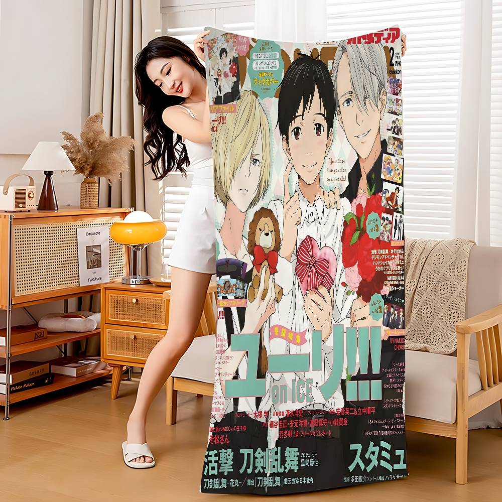 Yuri On ICE Classic Microfiber Beach Towel Absorbent Quick Dry Soft Yoga Swimming Resort Mountain Climbing Towel