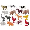 16PCS Farm Animal Figurines Simulation Plastic Farm Animal Miniature Doll Washable PVC Farm Barn