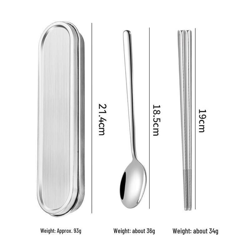 ZISIZ Stainless Steel Portable Tableware Set