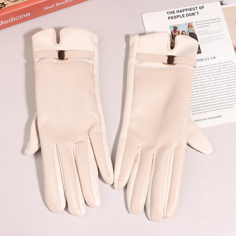 Winter Women Keep Warm Touch Screen Plus Fleece Gloves Elegant Fashion Personality Soft Drive Cycling