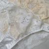 Bow Rhinestone Mesh Briefs Transparent Women's Underpants Comfortable Floral Lace Panties  Female