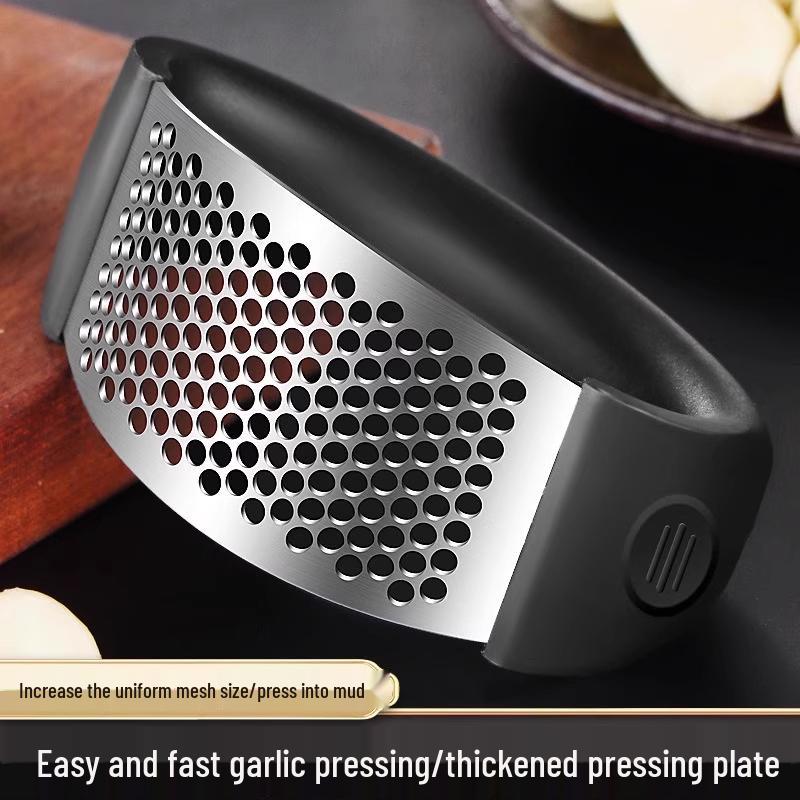 Stainless Steel Garlic Press and Masher: Grate, Mince, and Peel with Ease