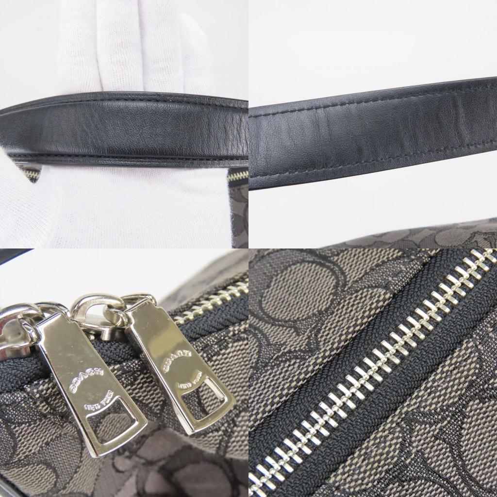 Used COACH Shoulder Bag Signature F55365 canvas/leather gray black